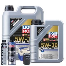 Motoröl 5W30 LIQUI MOLY Special F 6L+MAHLE Ölfilter +Spülung +Cera Tec