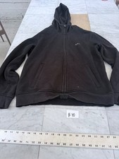 Michael Kors Black Full Zip Hoodie Pockets Logo Men's Size M 10