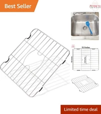 Small Stainless Steel Sink Protector Grid 12x10.25 Durable in-sink Shield