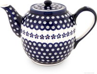 Original Bunzlauer Keramik Teekanne 1.5L Dekor 166A \ Kaffeekanne