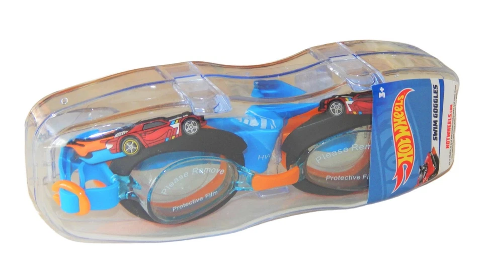 HOT WHEELS Anti-Fog Swim Goggles w/ Hard Case Super-Soft Watertight Seal NWT $20 - Image 3 of 3