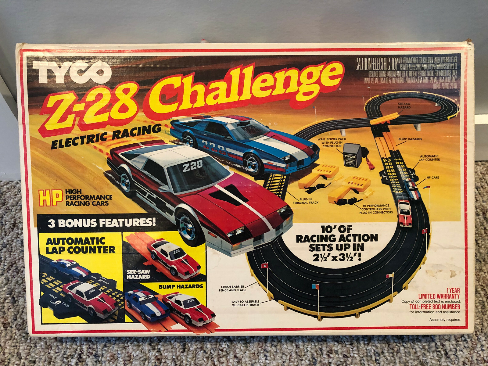 tyco electric race car track