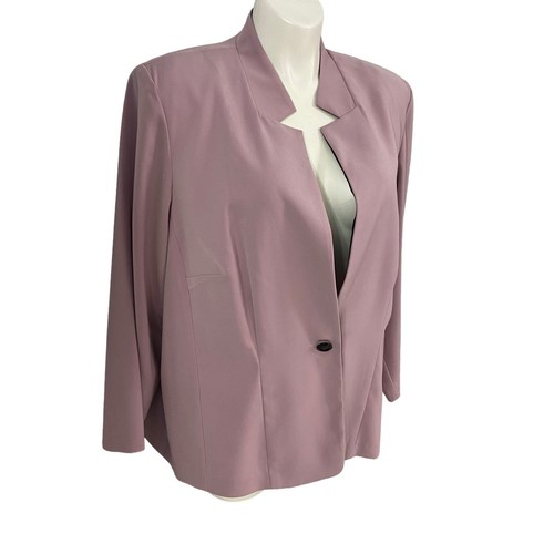 Perceptions Blazer Womens Size 26 Lilac Purple Work Office Jacket Church Basic - Picture 5 of 15