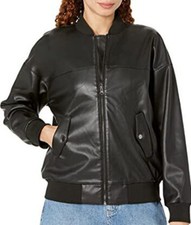 Women's Designer Biker New Moto Racer Bomber Real Sheepskin Black Leather Jacket