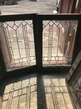 Sg 1540 1 Available 1 Sold Antique Leaded Glass Windows 20.25 X 29