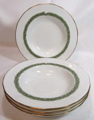 Adams Royal Worcester seltene Illinois Central Railroad LAND O CORN 4-Rand Suppenschüsseln