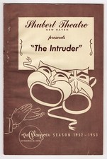 Margaret O'Brien "THE INTRUDER" Eddie Dowling / Julie Haydon 1953 FLOP Playbill