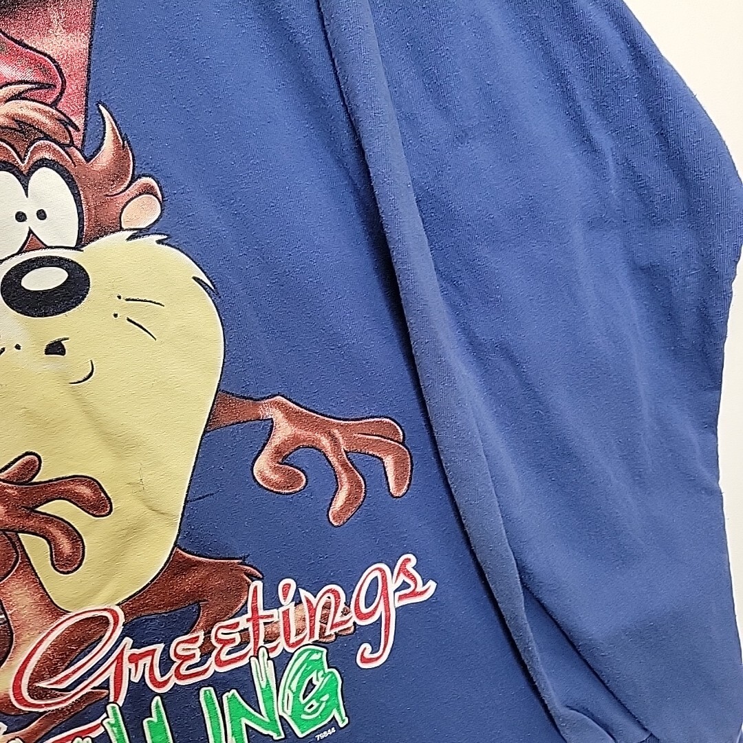 Looney Tunes Seasons Greetings Earthlings Taz Alien XL Long Sleeve Shirt View 4