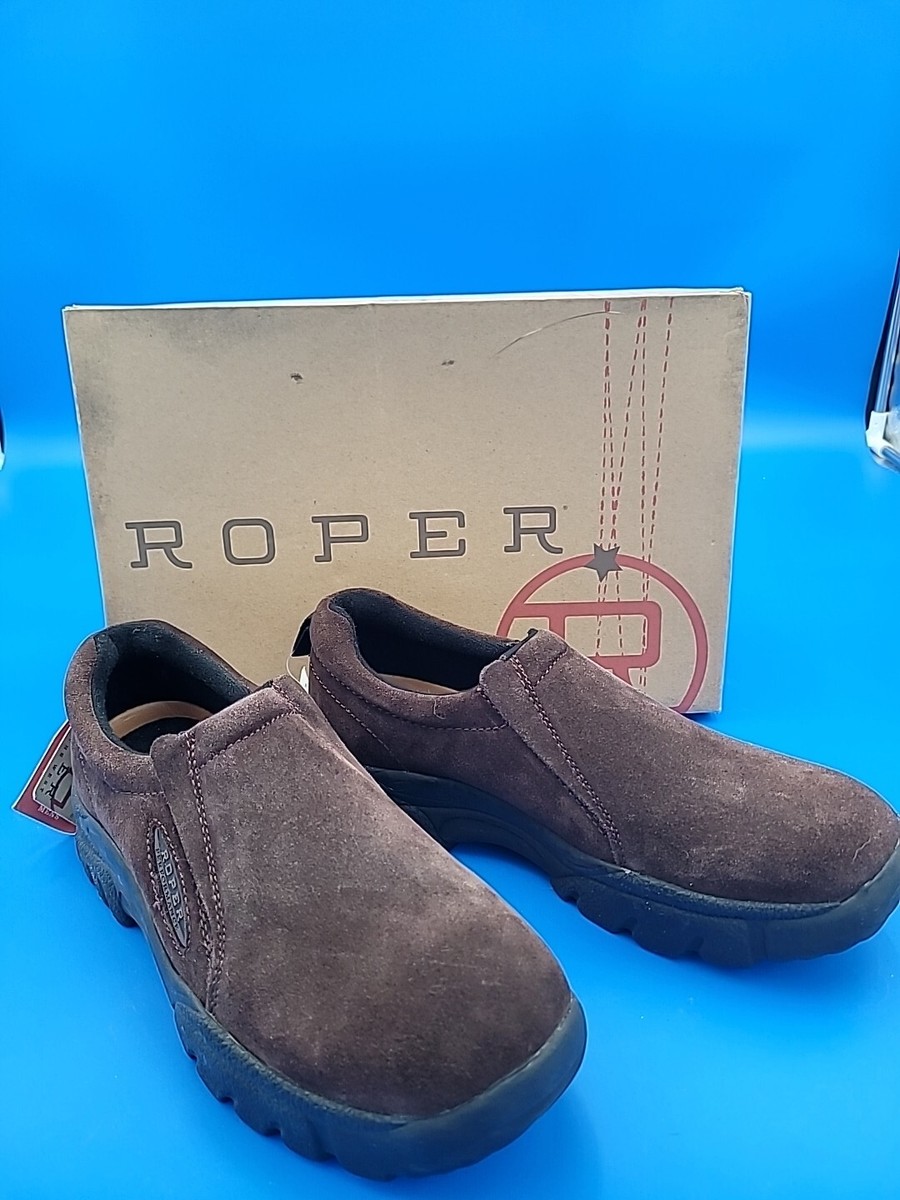 Roper Mens Performance Sport Slip-On Mahogany Brown Suede  display picture 3