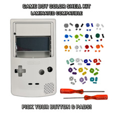 Nintendo Game Boy Color GBC LAMINATED READY Housing SNES GRAY Shell Kit