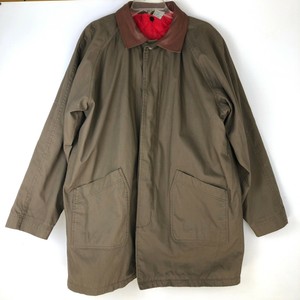 Men S L Brown Barn Coat Jacket Field Leather Canvas Removable