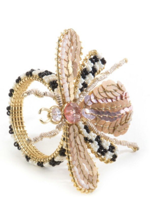 Brand New Mackenzie Childs Queen Bee Napkin Ring
