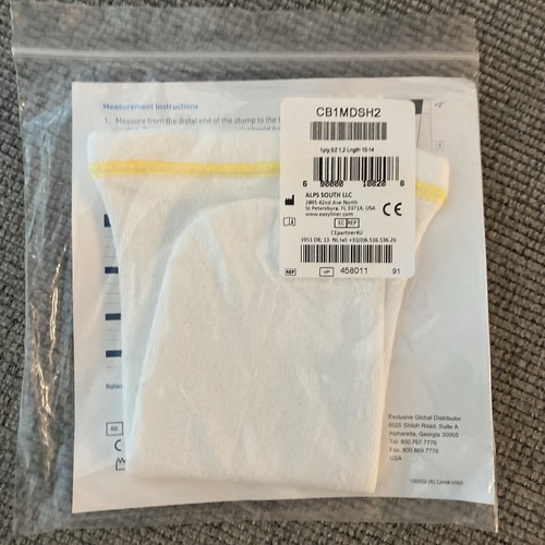 Lot of 4 NEW Coolblue Cool Blue Prosthetic Sock 1 Ply Length 10-14 Sz 1, 2