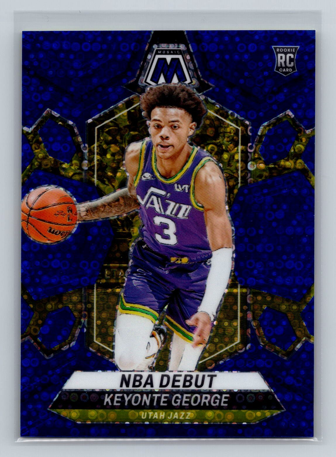 2023-24 Panini Mosaic Keyonte George #251 Fast Break Blue #/85 Utah Jazz