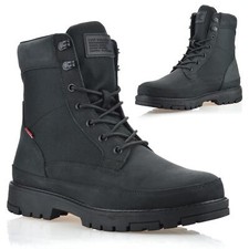 Mens Leather Walking Hiking Military Army Combat Work New Ankle Biker Boots Size