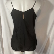 Victoria Secret M Black Camisole Tank Top Sz Medium Beaded