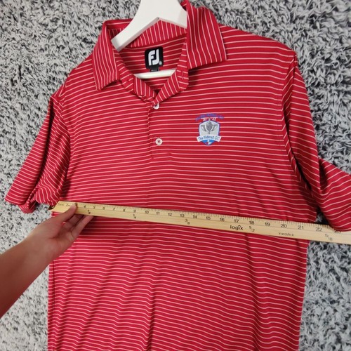 FOOTJOY Stripe Polo Mens Size M Jackie Burke Cup 2022 Hideout Golf Sporty Casual - Picture 4 of 10
