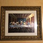 Vintage Catholic The Last Supper 3D Holographic Foil Framed Print MCM 12”x10” — photo 1