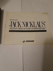 Jack Nicklaus' Greatest 18 Holes of Golf (Nintendo) NES Cart & Manual Authentic