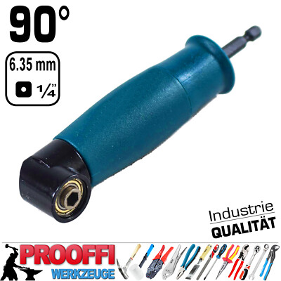 Profi Winkel Bithalter 90° Winkelschrauber Akkuschrauber Vorsatz 1/4 Bits Bohrer