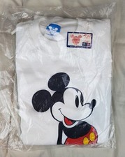 Vintage MICKEY MOUSE Disney Character Fashions White Adult Large NOS USA