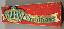 Vintage CROWN Dominoes by HALSAM No. 220 Double Six Dominoes - Made in USA D6.1