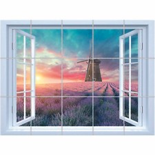 Naklejki na płytki FoLIESEN - samoprzylepny obraz na płytki - lawenda w sprawdzonej