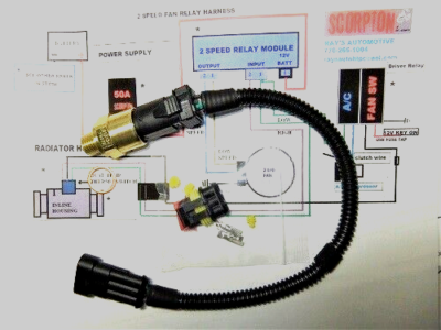 61318361787 2 speed fan temperature switch & socket 12