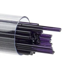 Bullseye Glass Stringers 2mm Deep Royal Purple Transparent 90coe