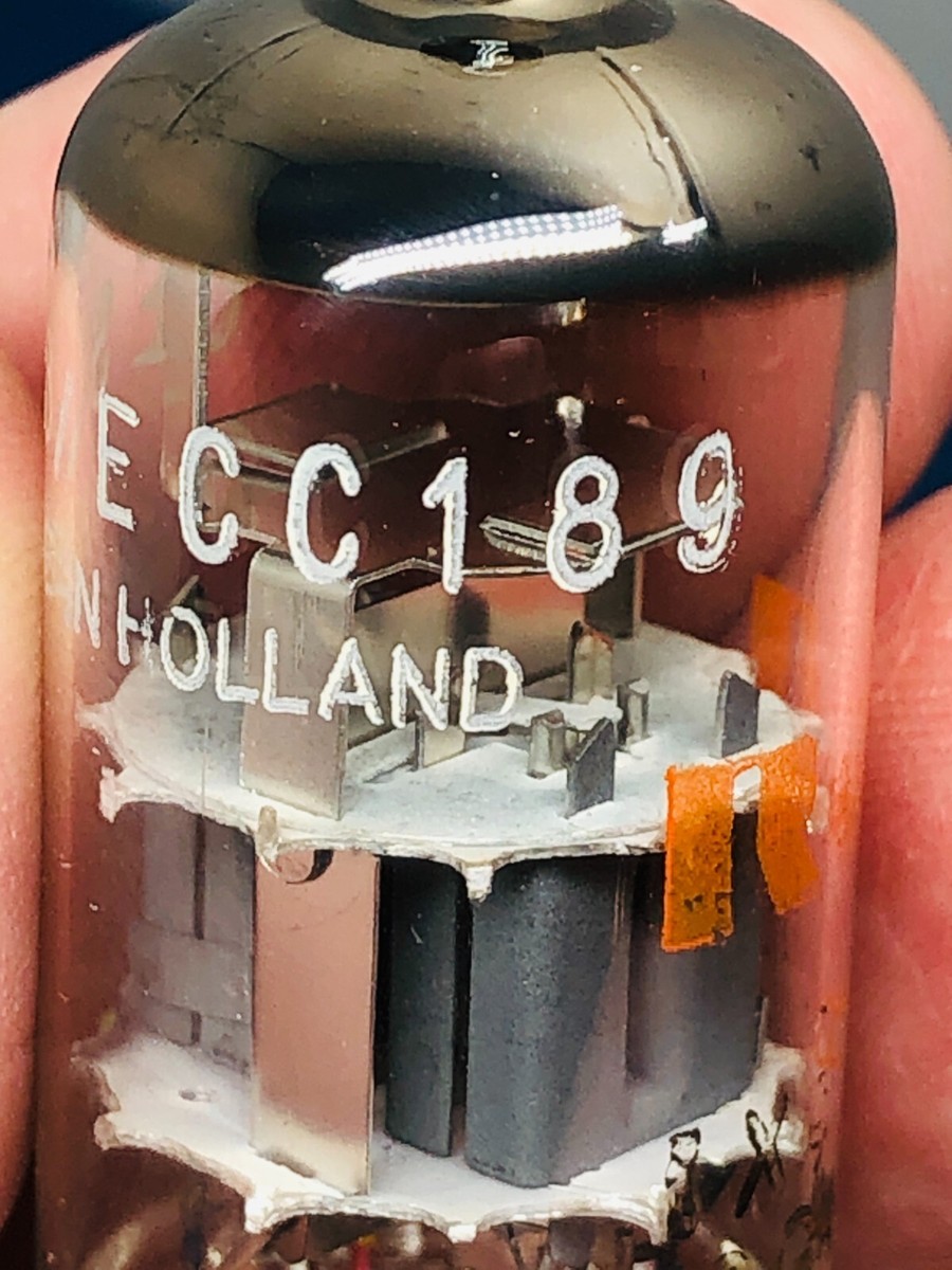 ECC189 MAZDA Label Factory Heerlen vacuum tube valve röhre NOS NIB