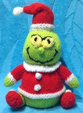 KNITTING PATTERN - Christmas Grinch inspired chocolate orange cover / 17 cms toy