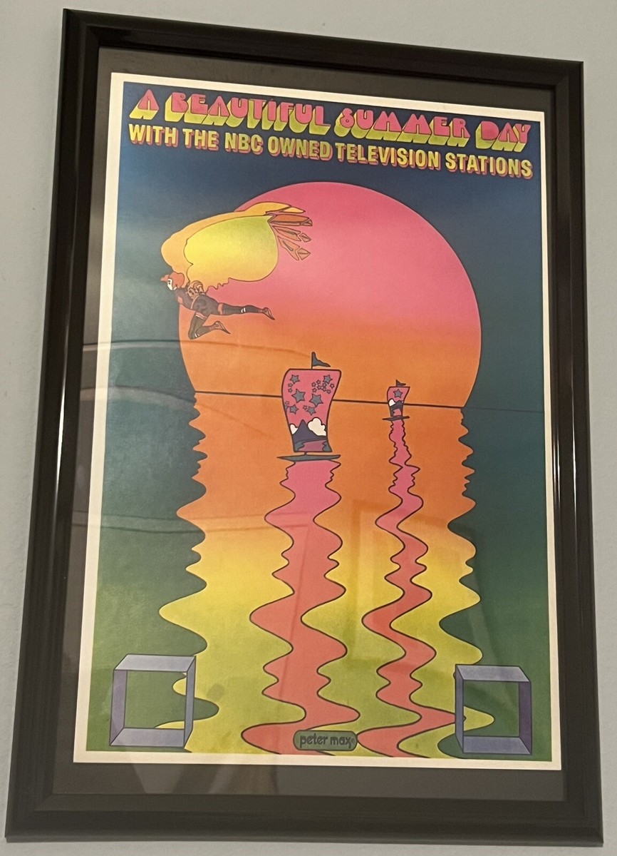 Peter Max - 1970 Vintage Poster Summer Day NBC TV | eBay