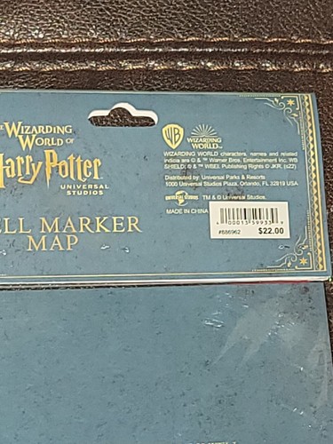 Universal Studios Harry Potter Spell Marker Map New Sealed - Picture 2 of 14