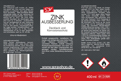 BREHMA Zinkspray 12 X 400 Ml – Korrosionsschutz-Grundierung Für Stahl, Hitzebeständig & Schnelltrocknend