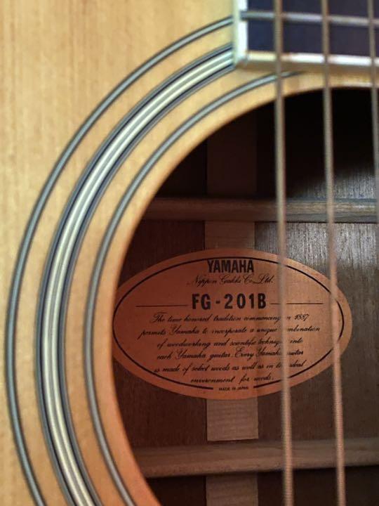 Acoustic Guitar Yamaha FG-201B Orange Label Natural Japan Acoustic Guitar Yamaha FG-201B Orange Label Natural Japan