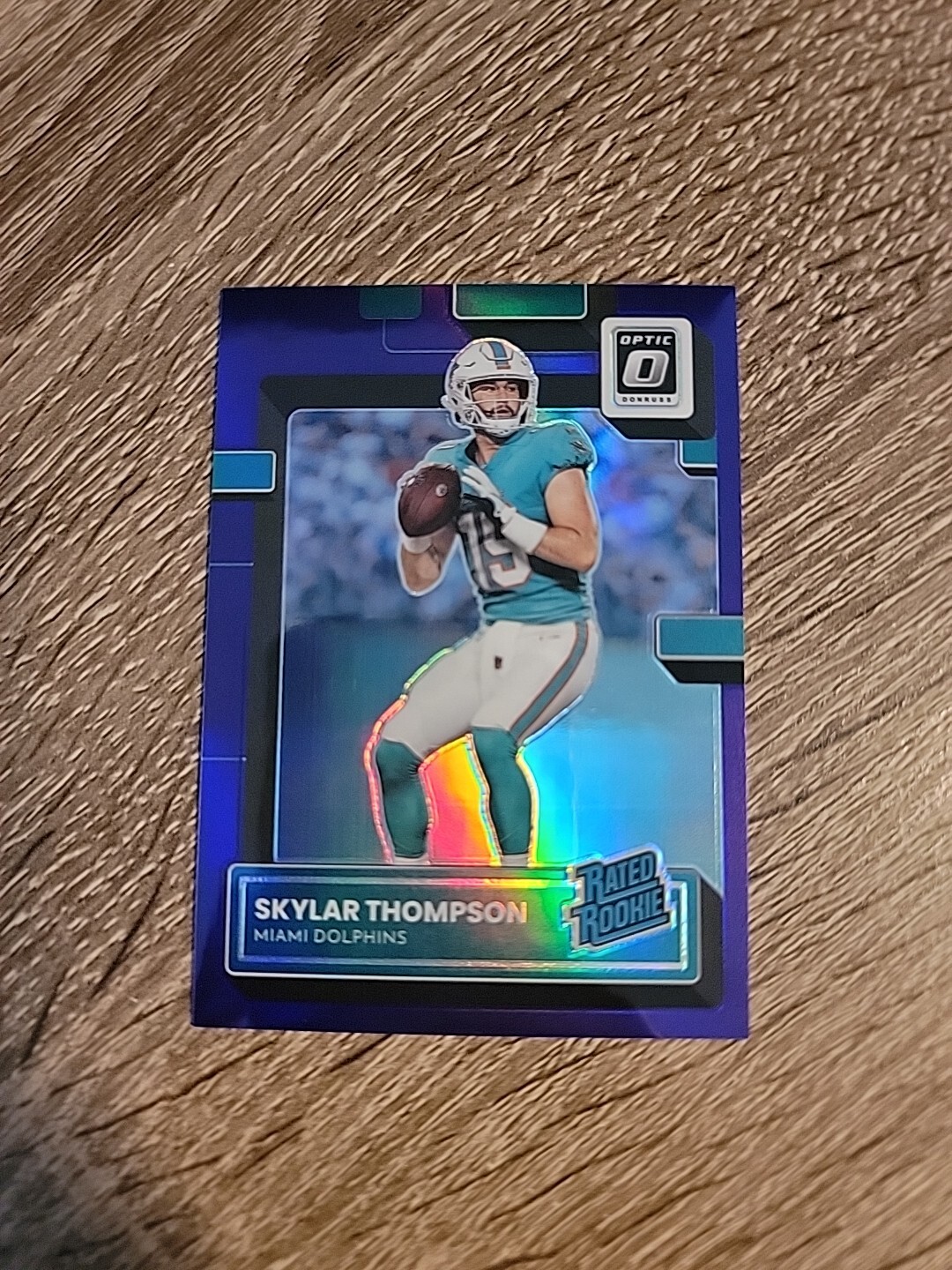 2022 Donruss Optic Skylar Thompson #276 RC Purple Prizm 36/50 Rated Rookie