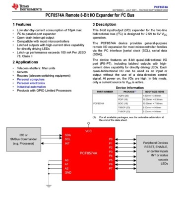 Texas Instruments PCF8574APWR IC 45pcs