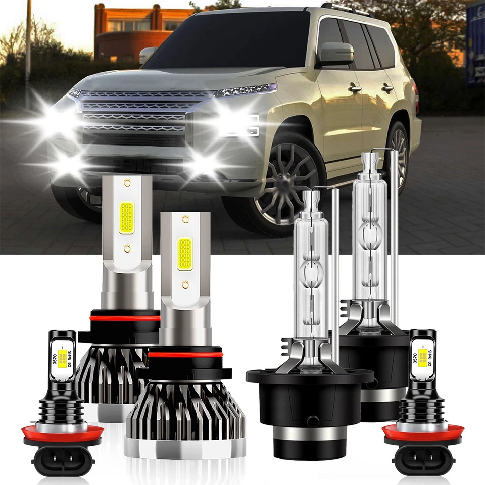 LED Headlight Fog Light Super bright Bulb For Mitsubishi Montero Sport 2005-2015 - Imagem 2 de 4