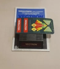 Vectron (Intellivision, 1982) Cartridge Manual & 2 Overlays. Mattel