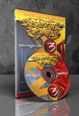 Graffiti Fonts 3.2 Collection - CDROM - Royalty Free Commercial License
