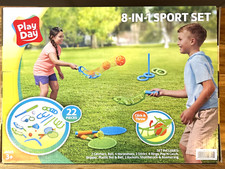 Play Day 8-in-1 Kids Sport Set -Outdoor Sports, Ages 3 Up. NEW IN BOX SEALED