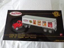 TRUE VALUE COTTER & CO.50 YEARS OF QUALITY SERVICE 1959 IH RF200 TRACTOR/TRAILER
