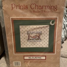 Prints Charming Stamped Cross Stitch Kit By Needles n Hoops Co Brand New