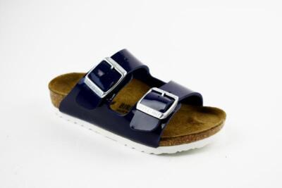 Birkenstock Kinder Jungen Pantolette Arizona Patent Navy Gr.26 schmale Weite