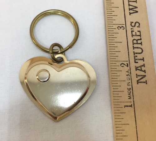 Birthday Month Key Chains Brass Heart Shaped Birth Stone January February June - Picture 3 of 13