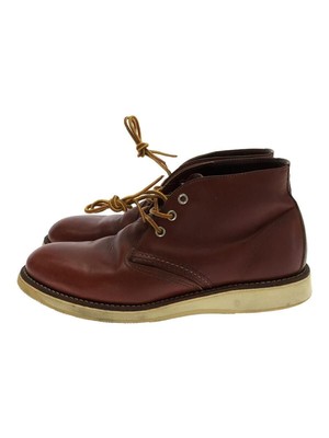 RED WING LACE UP BOOTS 26.5cm Brown LEATHER 3139 CLASSIC CHECKER 
