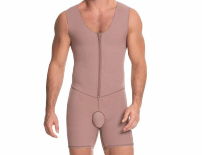 Men's Compression Full Body Shaper Shorts Post-Surgery Girdle Delie 09016