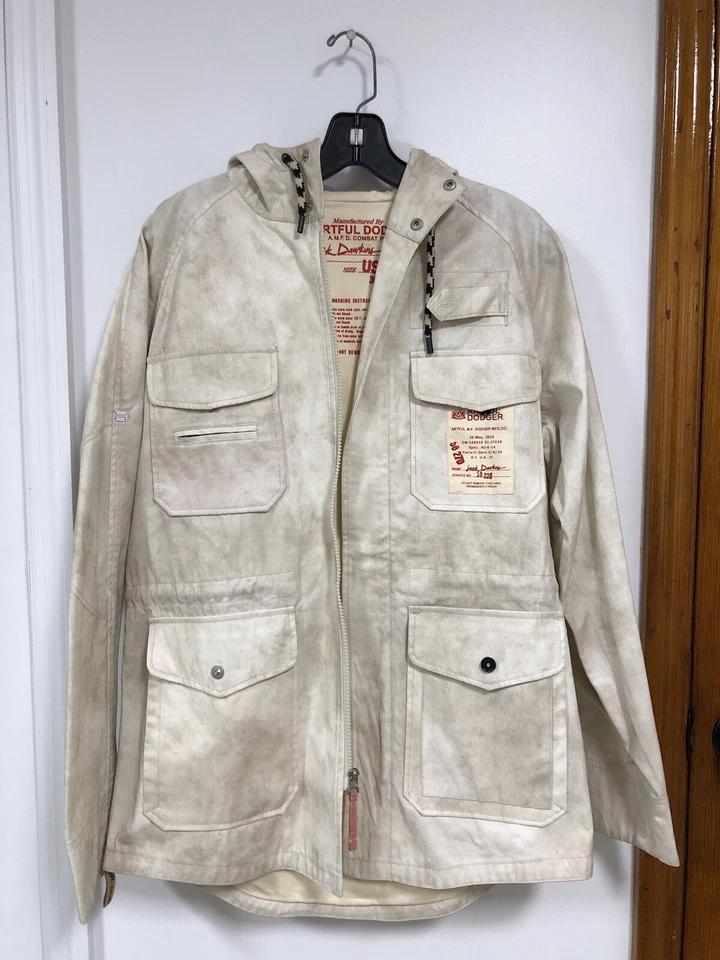 Parka de combate Artful Dodger para hombre talla M (38/40) color crema Foto 2 de 4