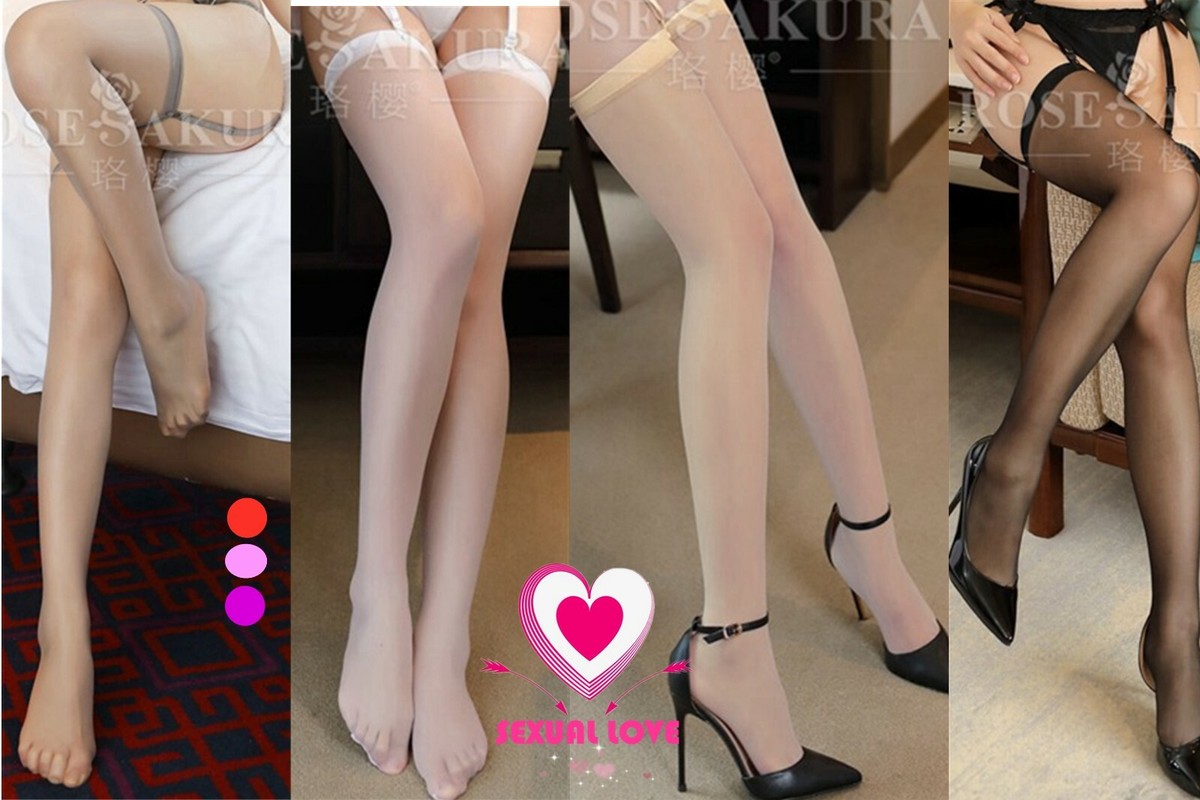 Calze Parigine Velate Autoreggenti Semplici Donna Stocking 16 - Main Image