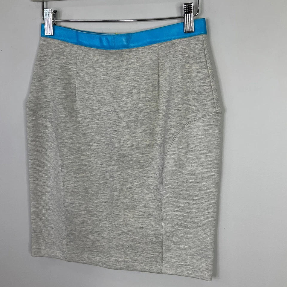 Falda Ceremonia de Apertura Gris Panellado Lápiz Mujer Talla 2 Borde Cuero de Cabra Foto 4 de 4